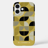 MCMジオメトモダンリ円パターン – 金ゴールド黒 Case-Mate iPhoneケース (裏面)