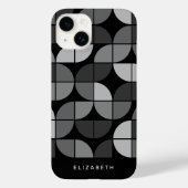 MCMジオメトモダンリ円パターン – 黒と灰色 Case-Mate iPhoneケース (裏面)