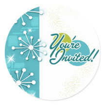 MCMスプートニク婚約シャワーステッカー