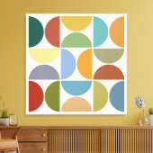 MCMセミキュラカラーオンクリームスクエア キャンバスプリント (インサイチュ (リビング))