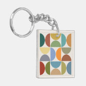MCMセミキュラカラーオンクリームスクエア キーホルダー (正面左)