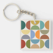 MCMセミキュラカラーオンクリームスクエア キーホルダー (正面)