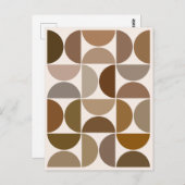 MCMセミキュラーブラウンとクリーム ポストカード (正面/裏面)
