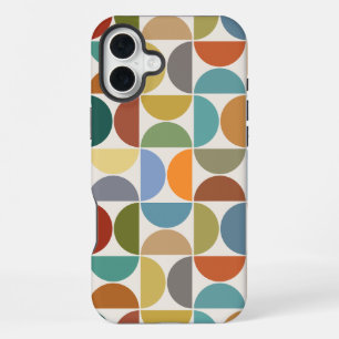 MCMセミクルクリームに大きなパターンカラー iPhone 16 PLUSケース