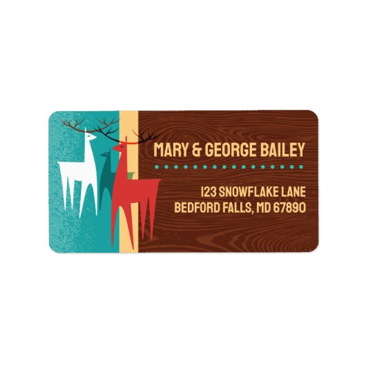 MCMトナカイのクリスマスカード住所 シール (正面)