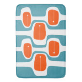 MCMバスマット – オレンジとティール(緑がかった色) バスマット (正面縦)