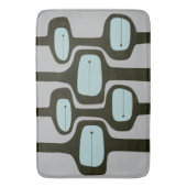 MCMバスマット – ヴィンテージブルーとグレー バスマット (正面縦)