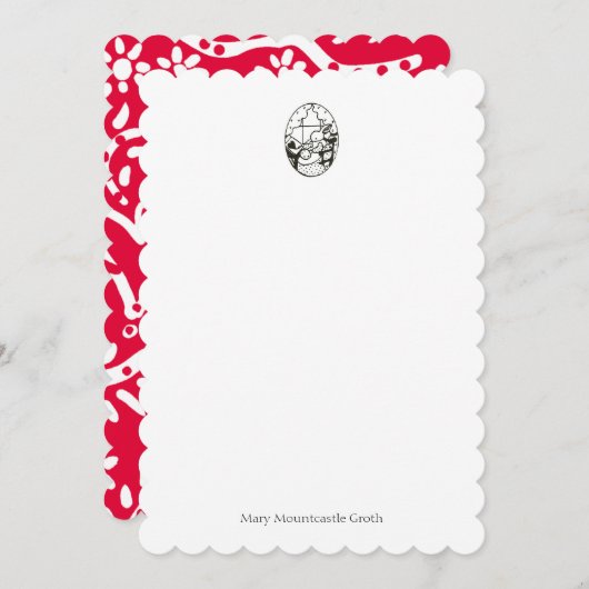 mcmバニーとペイズリーノートカード ノートカード (正面/裏面)