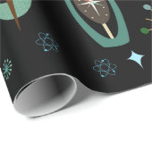 MCMミッドセンチュリーモダンレトロファンキークロック1960年代 ラッピングペーパー (ロールコーナー)