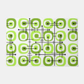 MCMミッドセンチュリー抽象芸術パターンチャートルーズ ドアマット (正面)