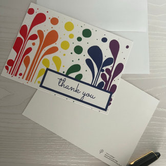 MCMモダンの絵画棒つきキャンデーサンキューカード サンキューカード