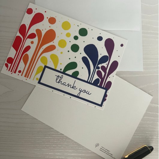 MCMモダンの絵画棒つきキャンデーサンキューカード サンキューカード