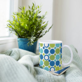 MCMライムとアクアバブル コーヒーマグカップ