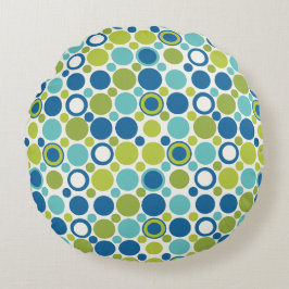 MCMライム及びアクアバブル枕 ラウンドクッション