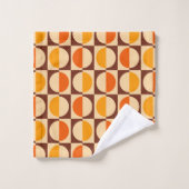 MCMレトロ幾何学半角および円パターン バスタオルセット (ウォッシュタオル)