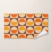 MCMレトロ幾何学半角および円パターン バスタオルセット (ハンドタオル)