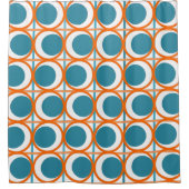 MCM円と線 シャワーカーテン (正面)