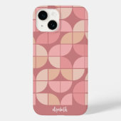 MCM円パタモダンーンバラマウーブと赤面ピンク Case-Mate iPhoneケース (裏面)