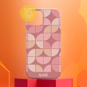 MCM円パタモダンーンバラマウーブと赤面ピンク Case-Mate iPhone 14ケース