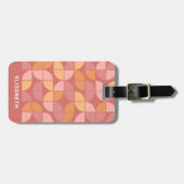 MCM円パタモダンーンバラ赤面ピンククリーム ラゲッジタグ (正面横)