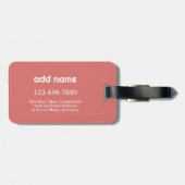 MCM円パタモダンーンバラ赤面ピンククリーム ラゲッジタグ (裏面横)