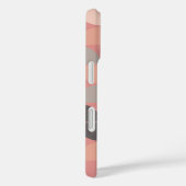 MCM円パタモダンーンバラ金ゴールド赤面ピンクグレー Case-Mate iPhoneケース (裏面 / 右)