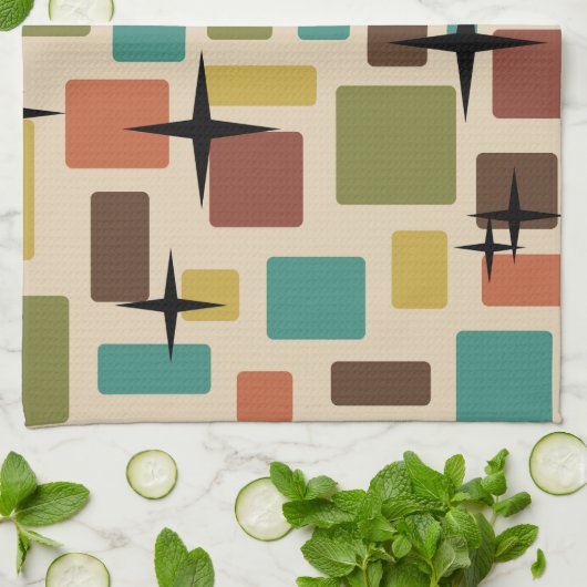 MCM分解レンガ数々の色 キッチンタオル (折り畳み)