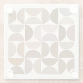 MCM半円ブラウン+クリームの大パターン ガラスコースター (裏面)