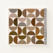 MCM半円ブラウン+クリームの大パターン ノートブック (裏面)
