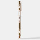 MCM半円ブラウン+クリームの大パターン iPhoneケース (右側面)