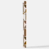 MCM半円ブラウン+クリームの大パターン iPhoneケース (左側面)