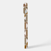 MCM半円ブラウン+クリームの大パターン iPhoneケース (左側面)