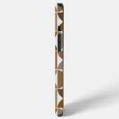 MCM半円ブラウン+クリームの大パターン iPhoneケース (左側面)