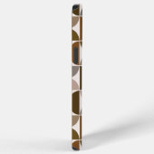 MCM半円ブラウン+クリームの大パターン iPhoneケース (右側面)