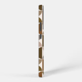 MCM半円ブラウン+クリームの大パターン SAMSUNG GALAXYケース (右側面)