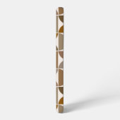 MCM半円ブラウン+クリームの大パターン SAMSUNG GALAXYケース (左側面)