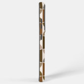 MCM半円ブラウン+クリームの大パターン SAMSUNG GALAXYケース (右側面)