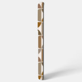 MCM半円ブラウン+クリームの大パターン SAMSUNG GALAXYケース (左側面)