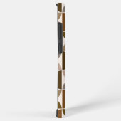 MCM半円ブラウン+クリームの大パターン SAMSUNG GALAXYケース (右側面)