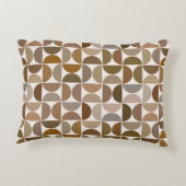 MCM半円ブラウン+クリームパターン アクセントクッション (裏面)