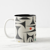 MCM幾何模様テーブルランプバスマットフリースB ツートーンマグカップ (左)