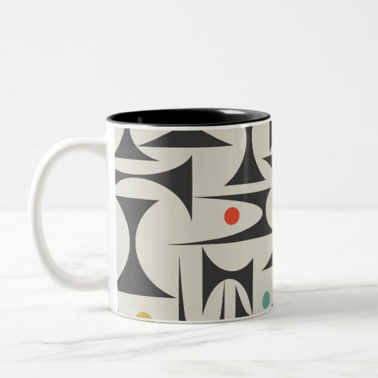 MCM幾何模様テーブルランプバスマットフリースB ツートーンマグカップ (左)