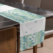 MCM幾何青緑パターモダンン ショートテーブルランナー