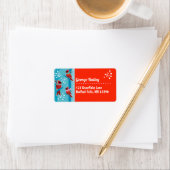 MCM深紅色クリスマスカード住所 シール (インサイチュ)