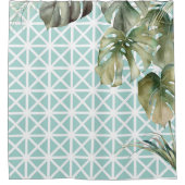 MCM熱帯格子 シャワーカーテン (正面)