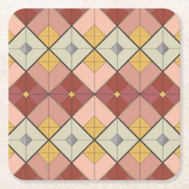 MCM金ゴールドピンクダイヤモンドパターンコースターセット スクエアペーパーコースター