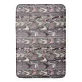 MCM鳥鶏ダックピンク黒グレー白 バスマット (正面縦)