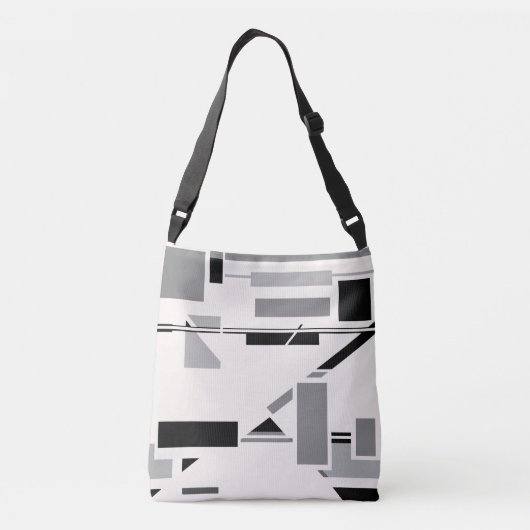 MCM黒インスパイア灰色の形状オフ – ホワイトデザイン クロスボディバッグ (裏面)