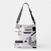 MCM黒インスパイア灰色の形状オフ – ホワイトデザイン クロスボディバッグ (正面)