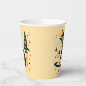 MCM黒猫レトロ星惑星 紙コップ (左)